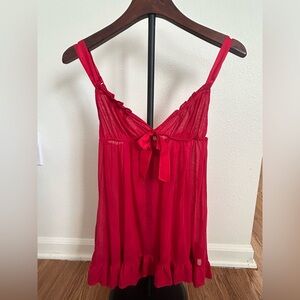 Victoria's Secret Red Chemise Top